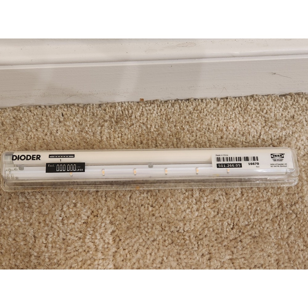 IKEA DIODER LED Battery Operated Light Strip White 501.266.05 16670 NIB